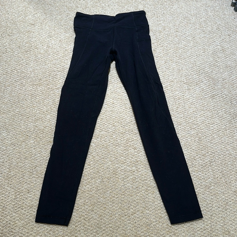 Athleta girl black leggings size 8-10